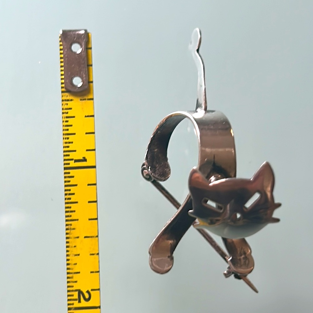 VTG Sterling articulated Cat Brooch - Picture 7 of 7